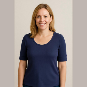 Ophelia Roe Blue Ribbed Puff Sleeve Top Size 1X